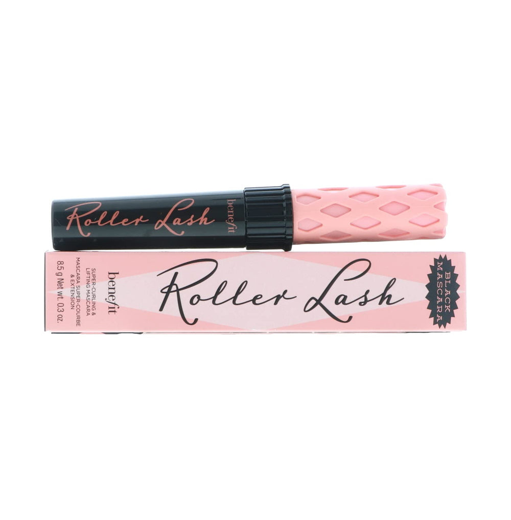 Benefit Cosmetics Roller Lash wand in hand for precise application.