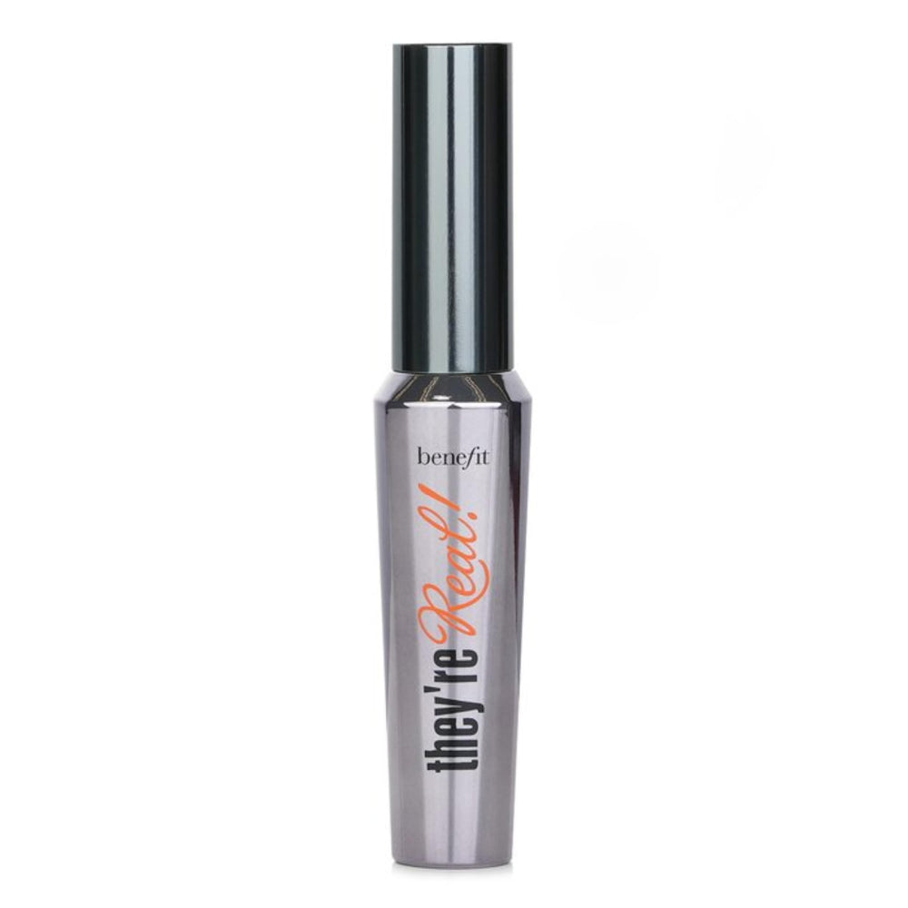 Application demo of Benefit They're Real Mascara for precise lash grabbing