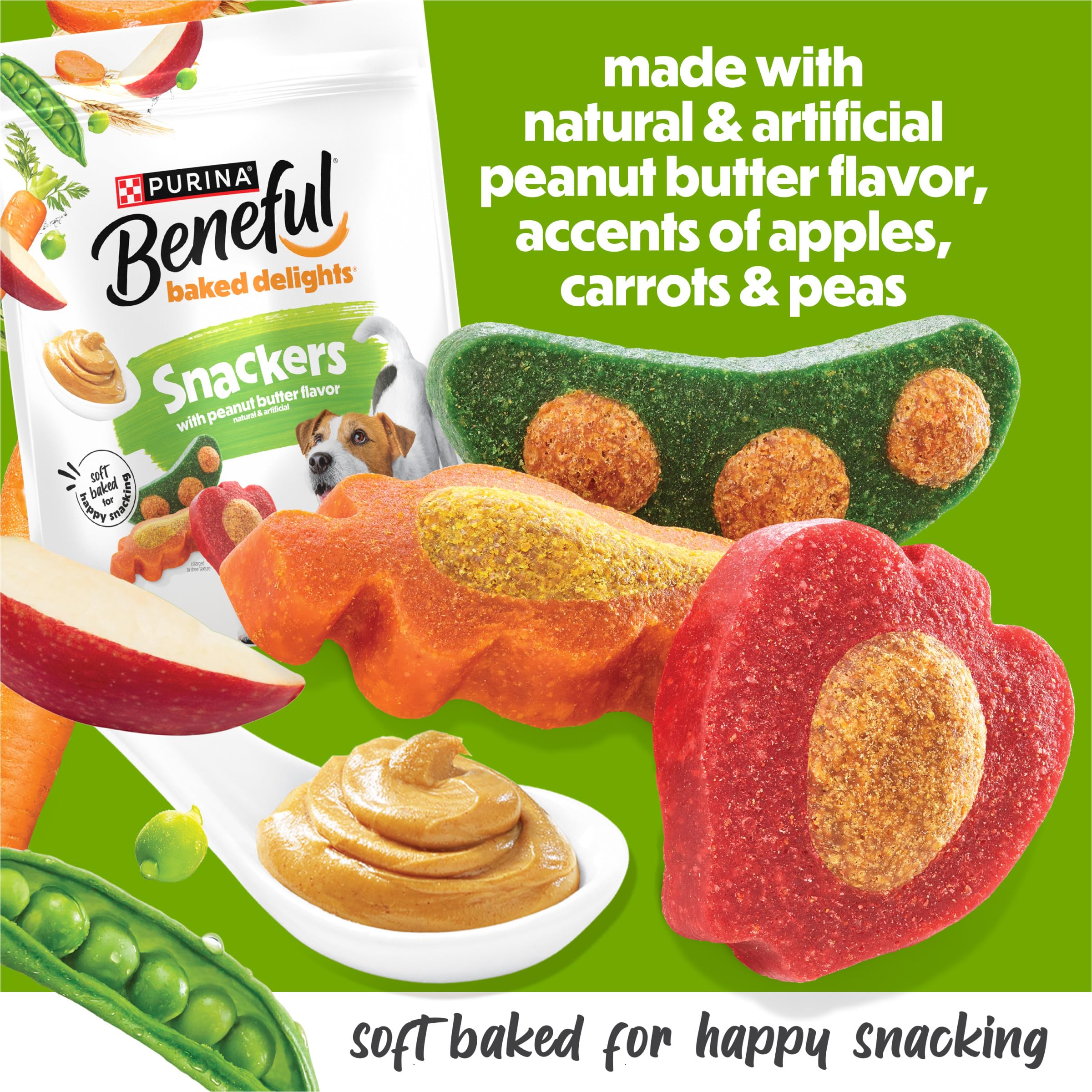 Beneful Baked Delights Snackers cheese flavor close up highlighting savory taste