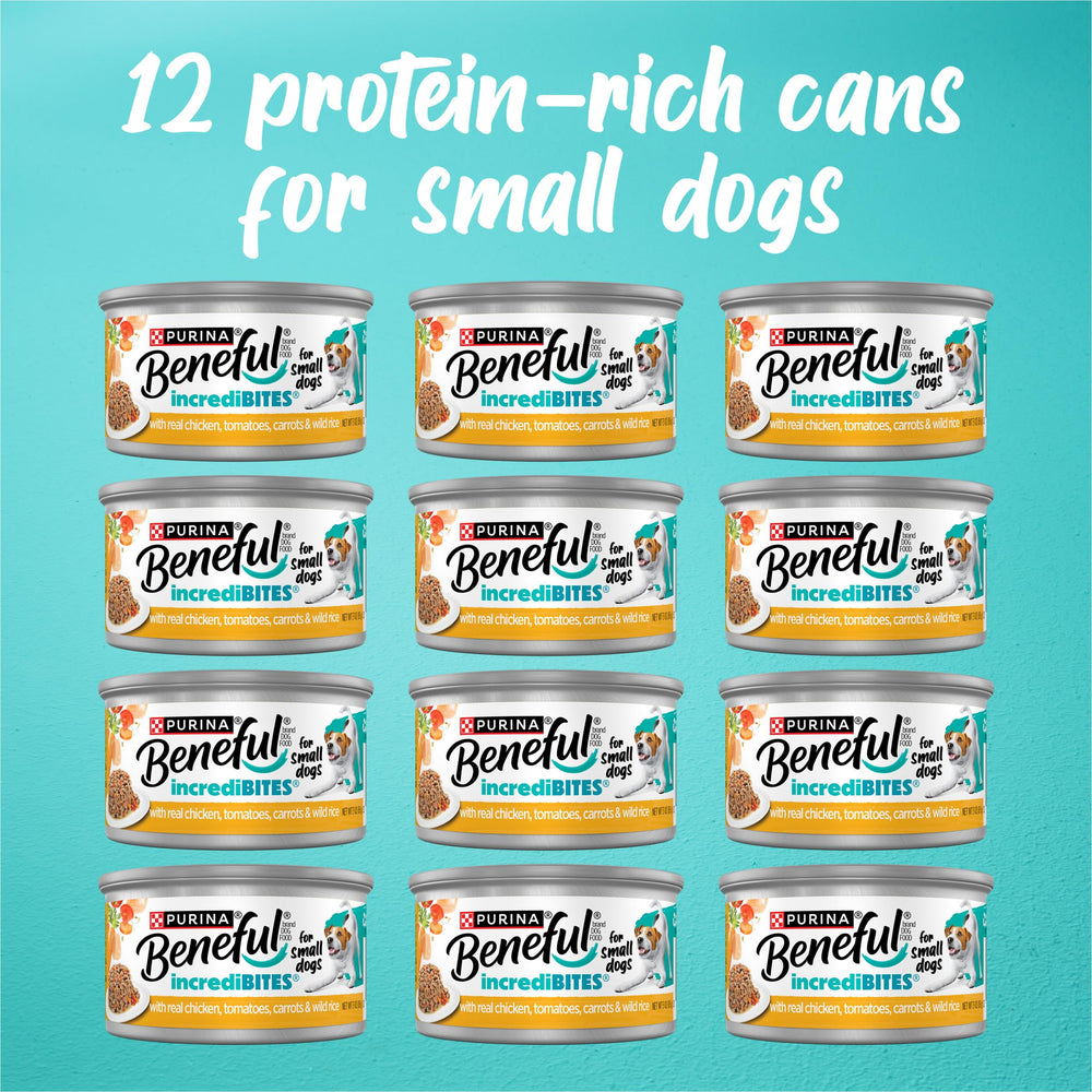 Boîte Beneful 85 g pour repas quotidien des chiens de petite race.