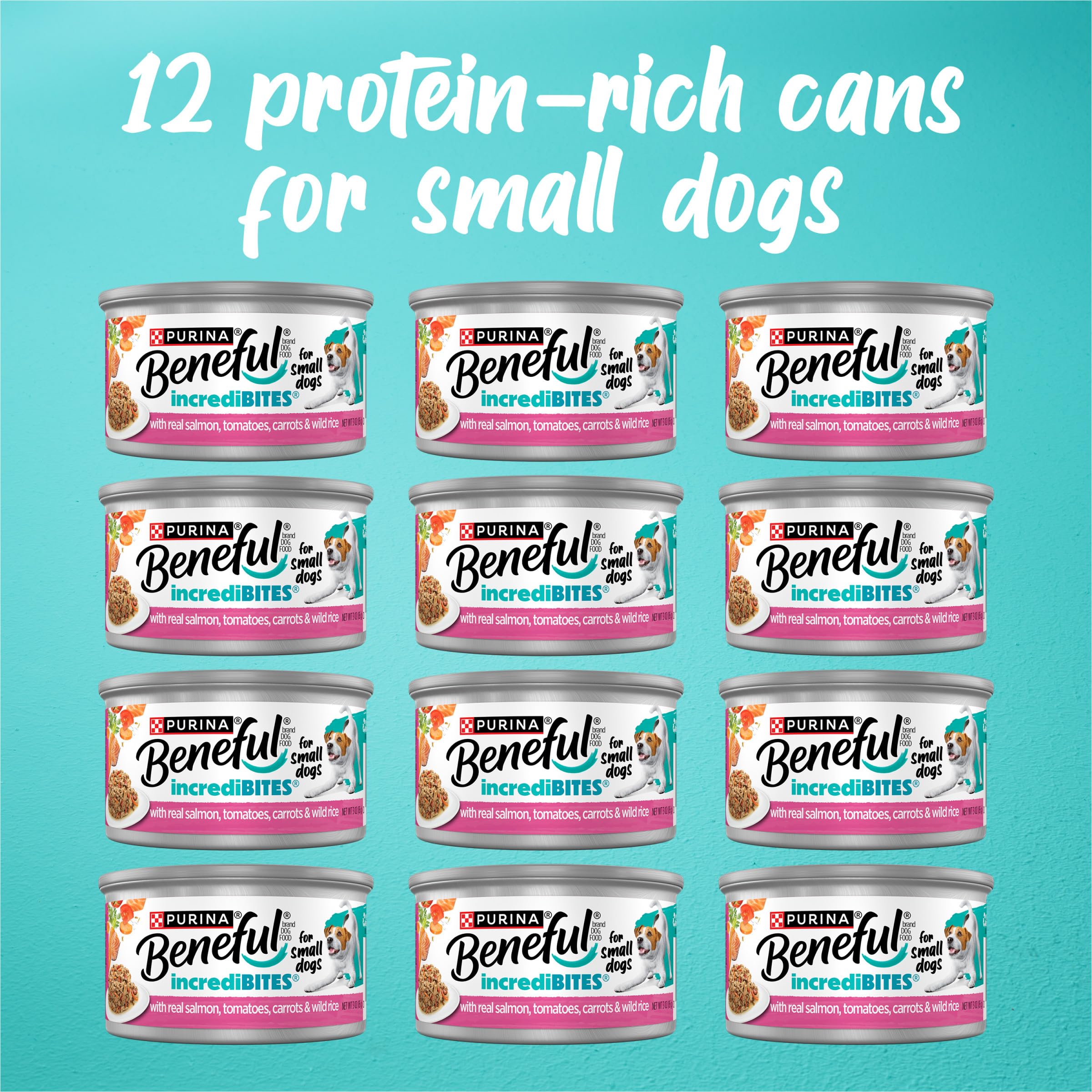 Beneful Incredibites proteines hautes, soutien musculaire pour petits chiens.