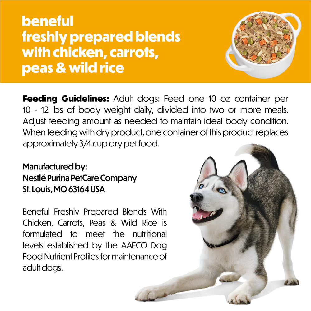 Beneful high-quality protein supports healthy muscles in adult dogs.