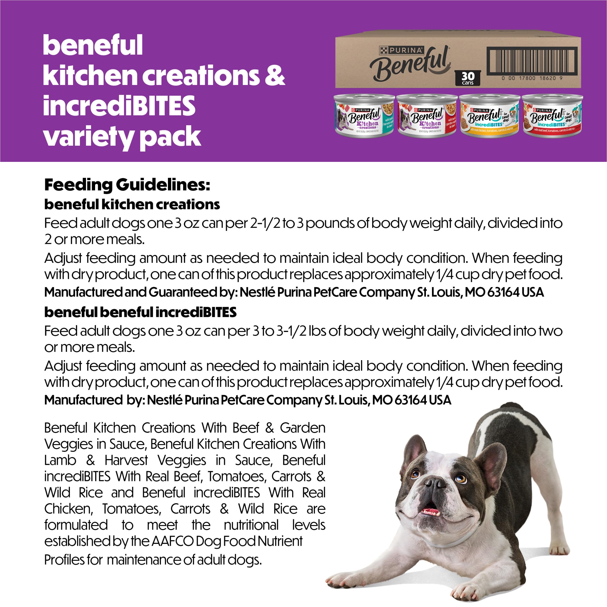 Beneful real ingredients visual highlighting meat and vegetables