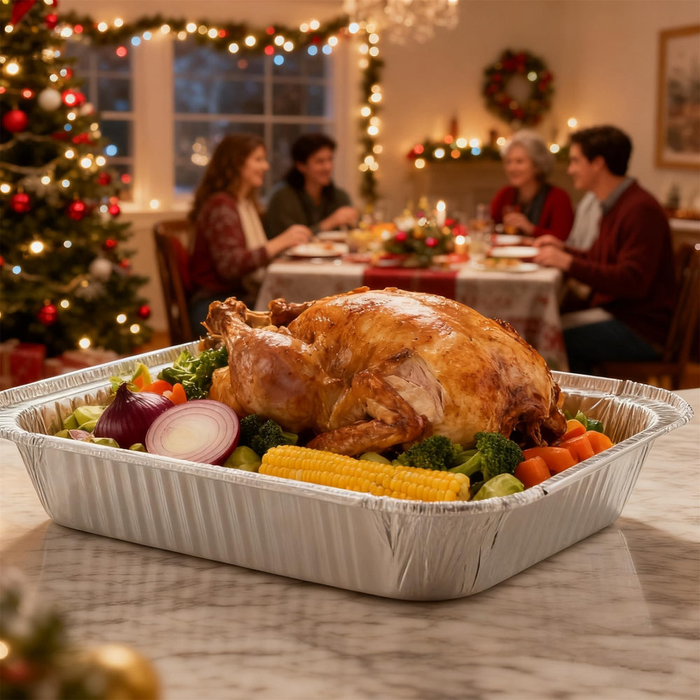 Benestanti disposable pans offer quick cleanup after gatherings.