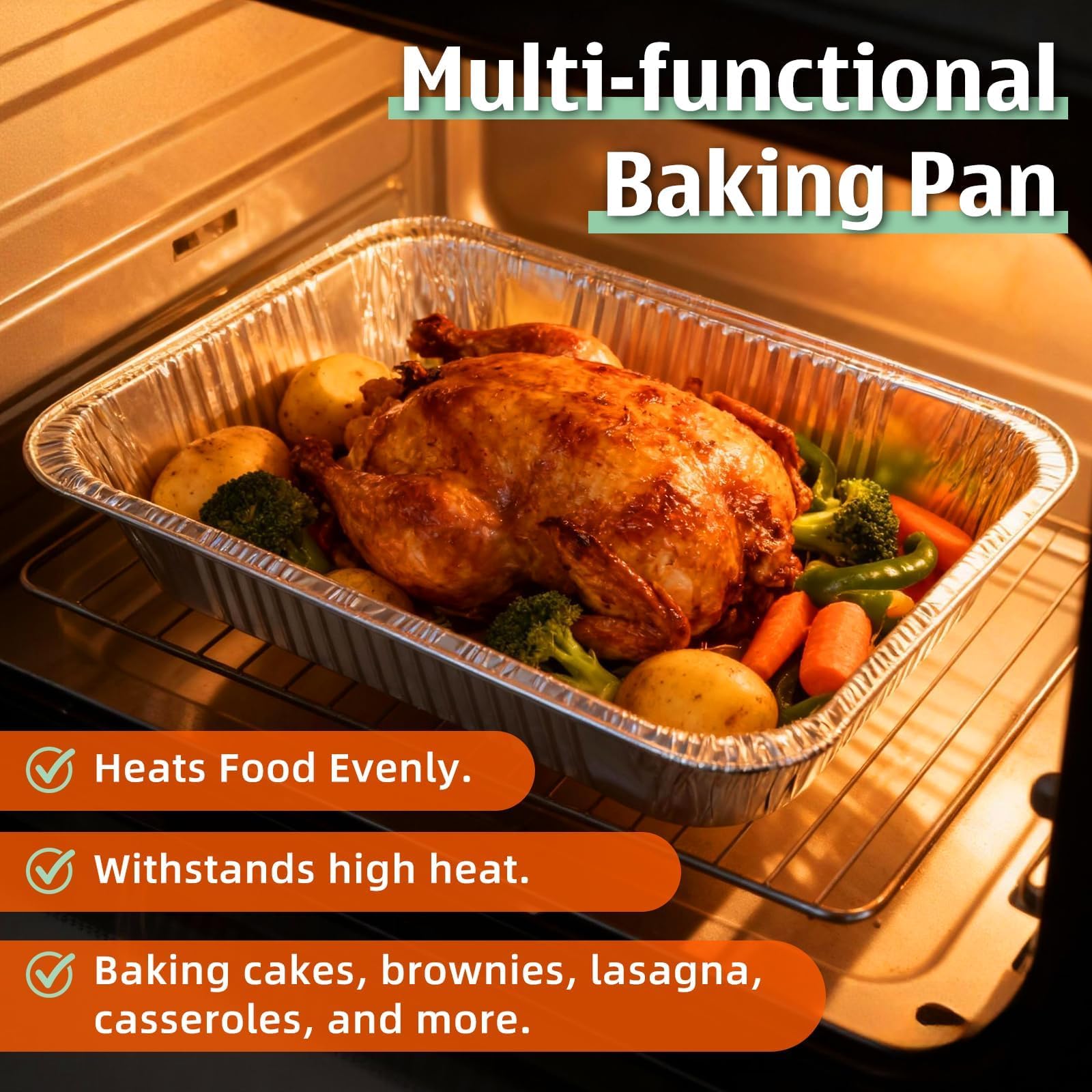Benestanti freezer-safe pans preserve meals safely for later.