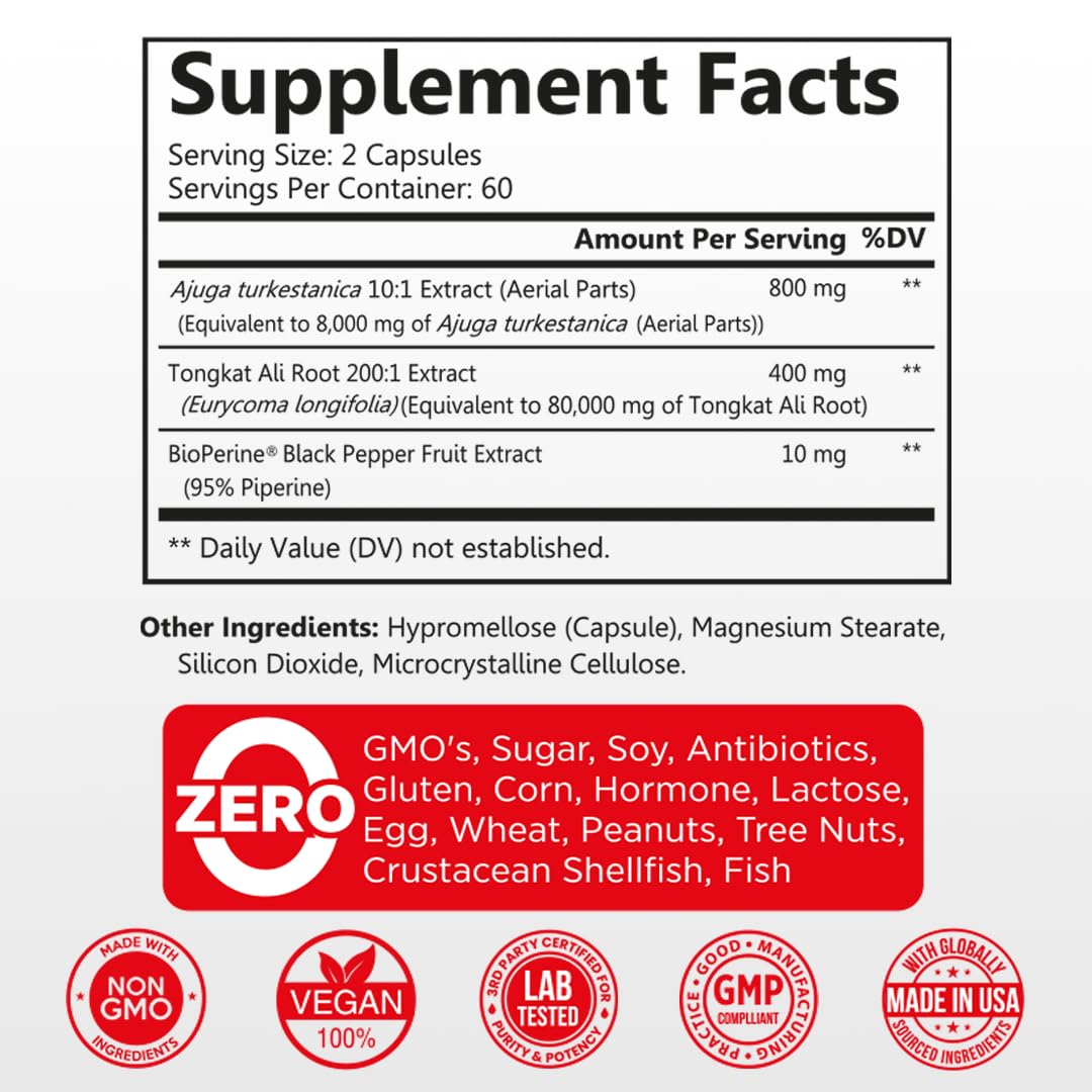 Benevolent Nourishment 60 servings per bottle label illustrating long-lasting supply