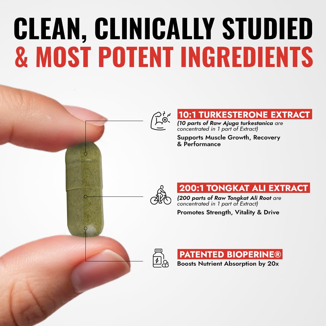 Benevolent Nourishment 800mg Turkesterone extract close-up emphasizing potency