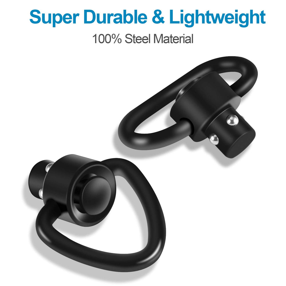 Bengor QD Sling Swivels D-Loop support for carabiners and hooks.