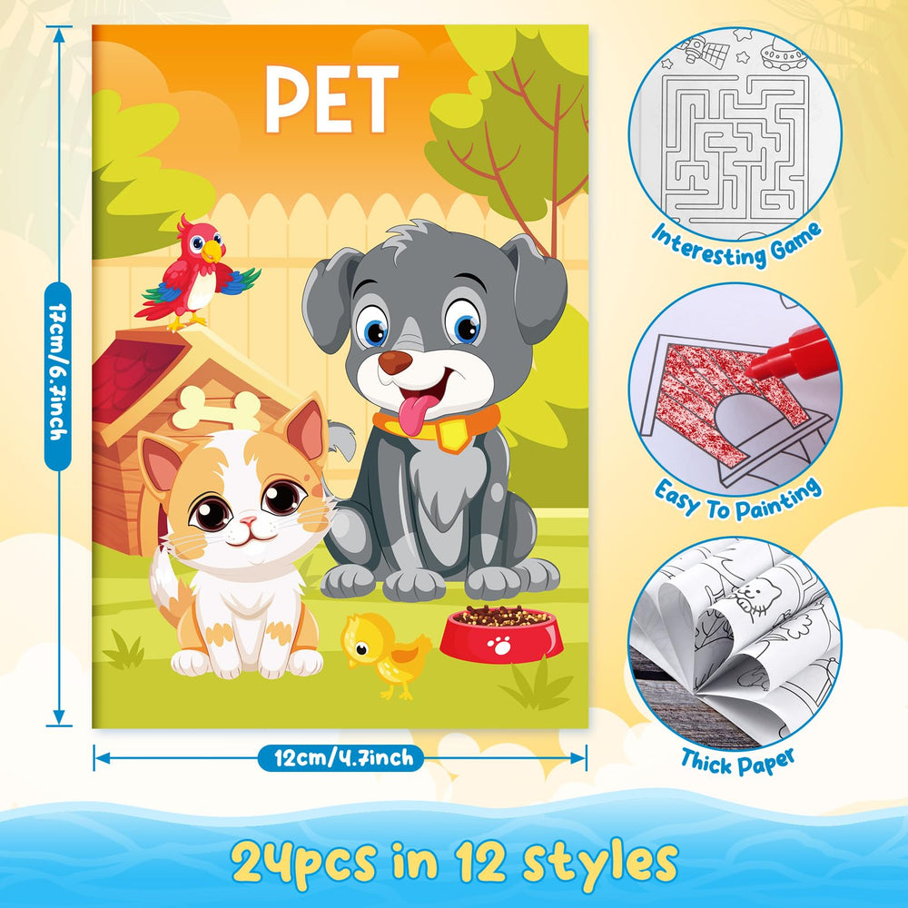 BenLouis coloring books preview showing 12 styles for creative activities