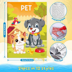BenLouis coloring books preview showing 12 styles for creative activities