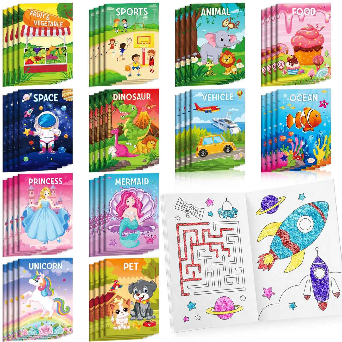 BenLouis mini coloring book bundle cover image, ideal for party favors and rewards