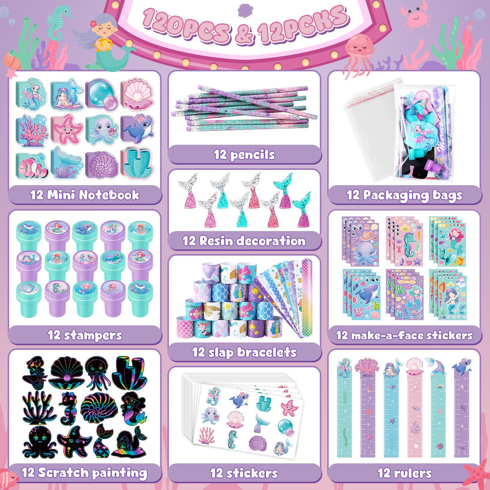 BenLouis mermaid pencils ideal for kids' crafts and gift bags