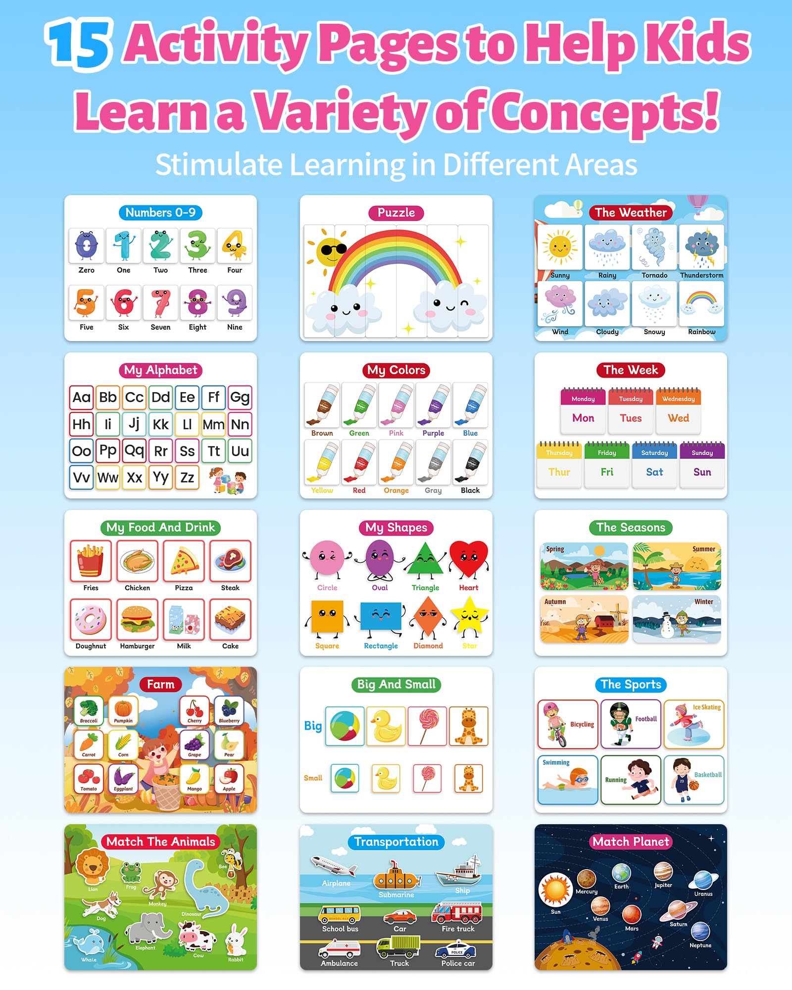 Benresive Busy Book durable materials ensure safe travel learning