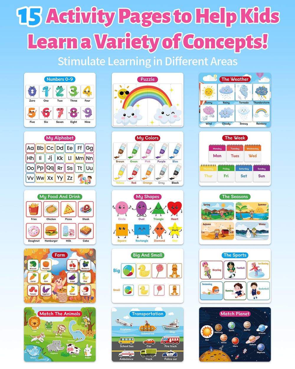 Benresive Busy Book durable materials ensure safe travel learning