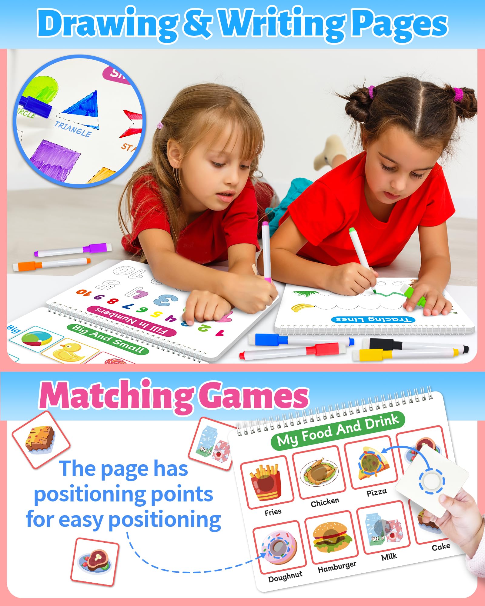 Benresive Busy Book drawing and sticker pages spark creativity and writing practice