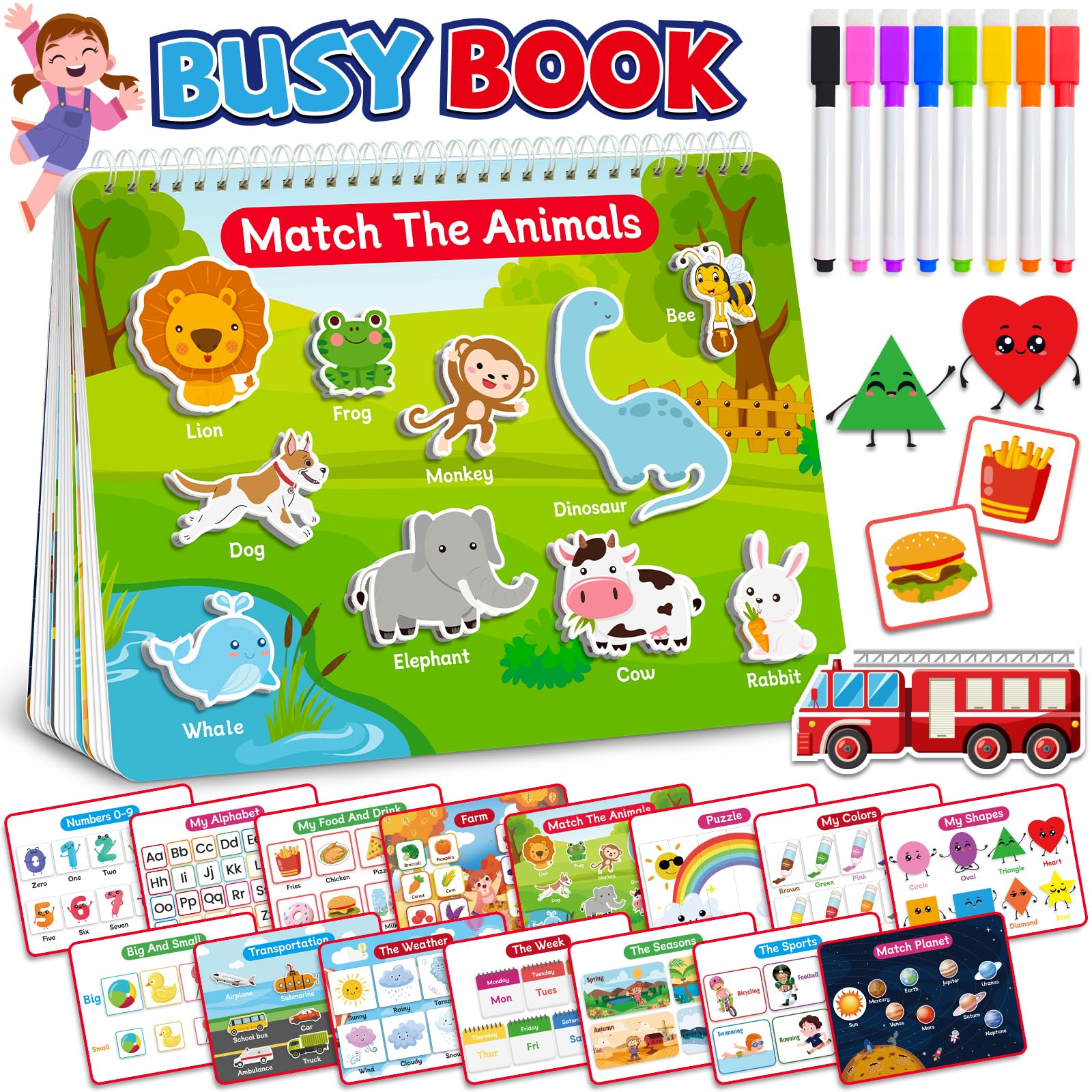 Benresive Busy Book cover with bright visuals for early learning on the go