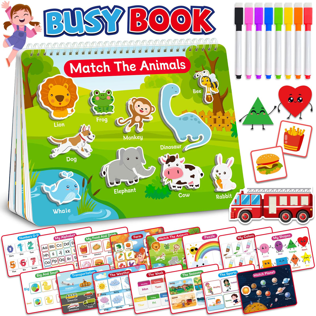 Benresive Busy Book cover with bright visuals for early learning on the go