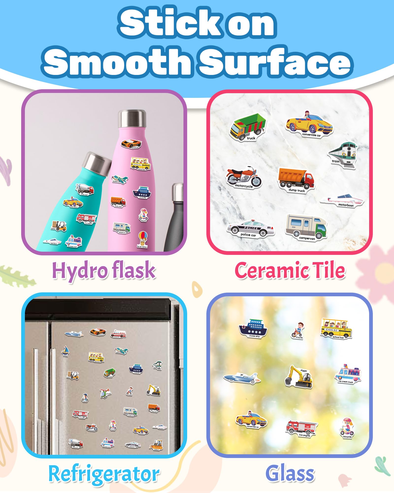 Benresive sticker book with handle demonstrates portable design for on-the-go crafting.