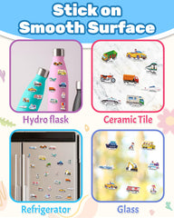 Benresive sticker book with handle demonstrates portable design for on-the-go crafting.
