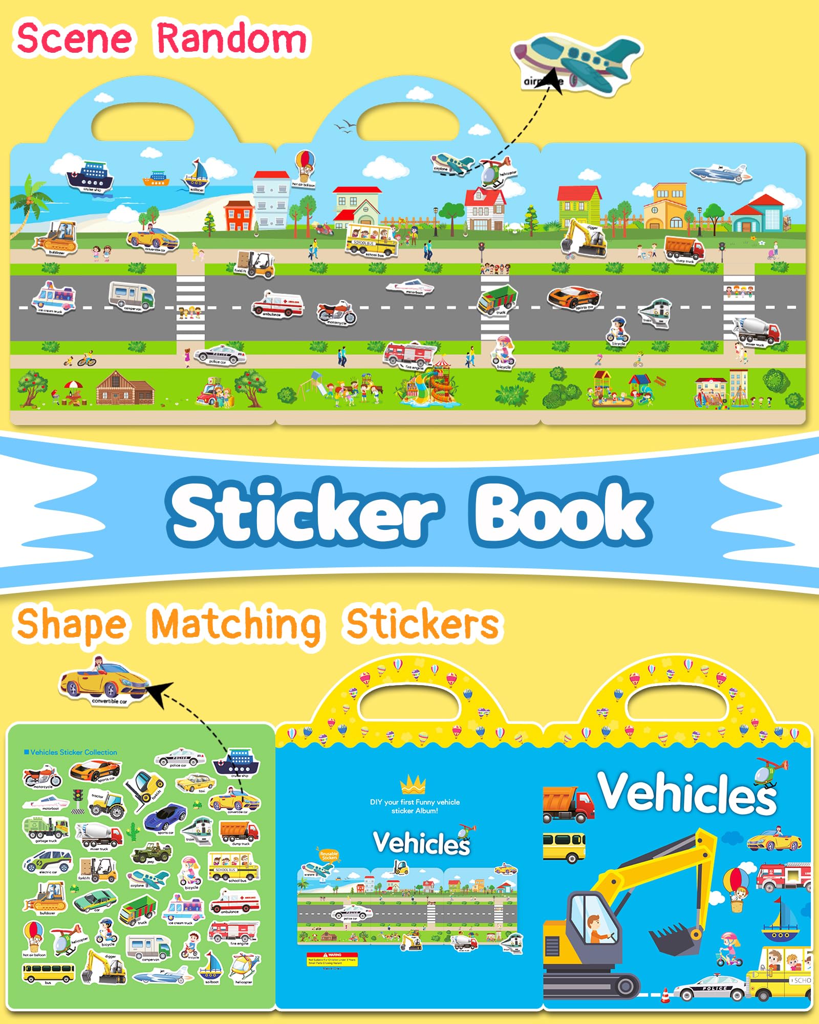 Benresive waterproof PVC stickers closeup emphasizing durable, travel-friendly material.