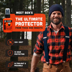 Ben's 100 Tick & Insect Repellent pack-of-4 offers reliable family protection on outdoor trips.