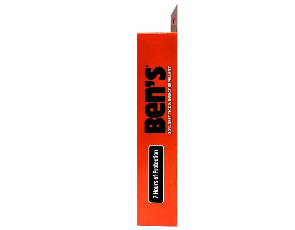 Ben's portable 3.4-ounce bottle fits in pocket for on-the-go protection.