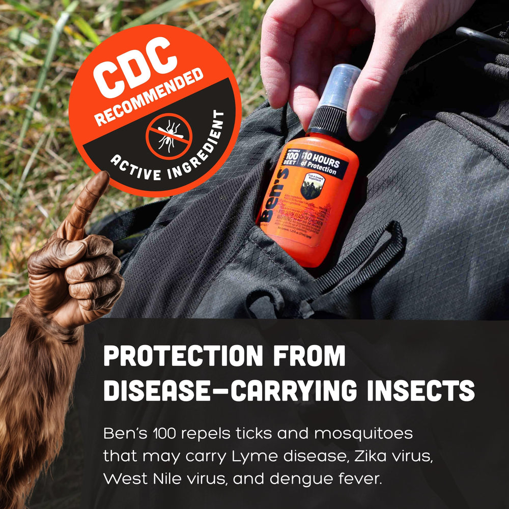 Ben's alcohol-free DEET insect repellent delivers clean, long-lasting protection.