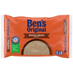BEN'S ORIGINAL brown rice 5 lb pack, ideal base for versatile weeknight dinners.