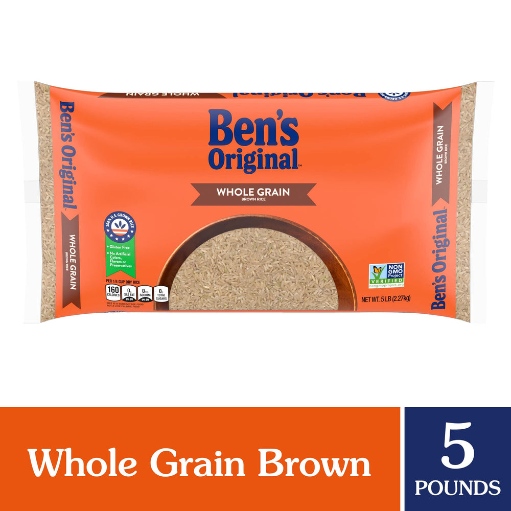 BEN'S ORIGINAL brown rice steaming in a pot, ready to serve.