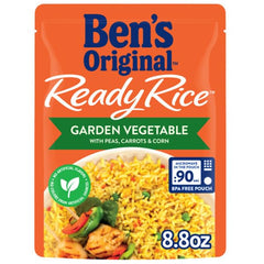 BEN'S ORIGINAL Garden Vegetable Ready Rice heated in 90 seconds.