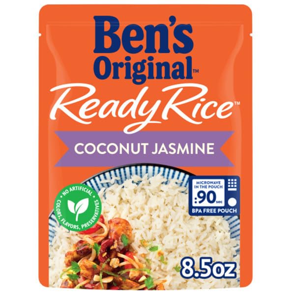 Pouring BEN'S ORIGINAL rice into a skillet for a quick heat-and-serve meal
