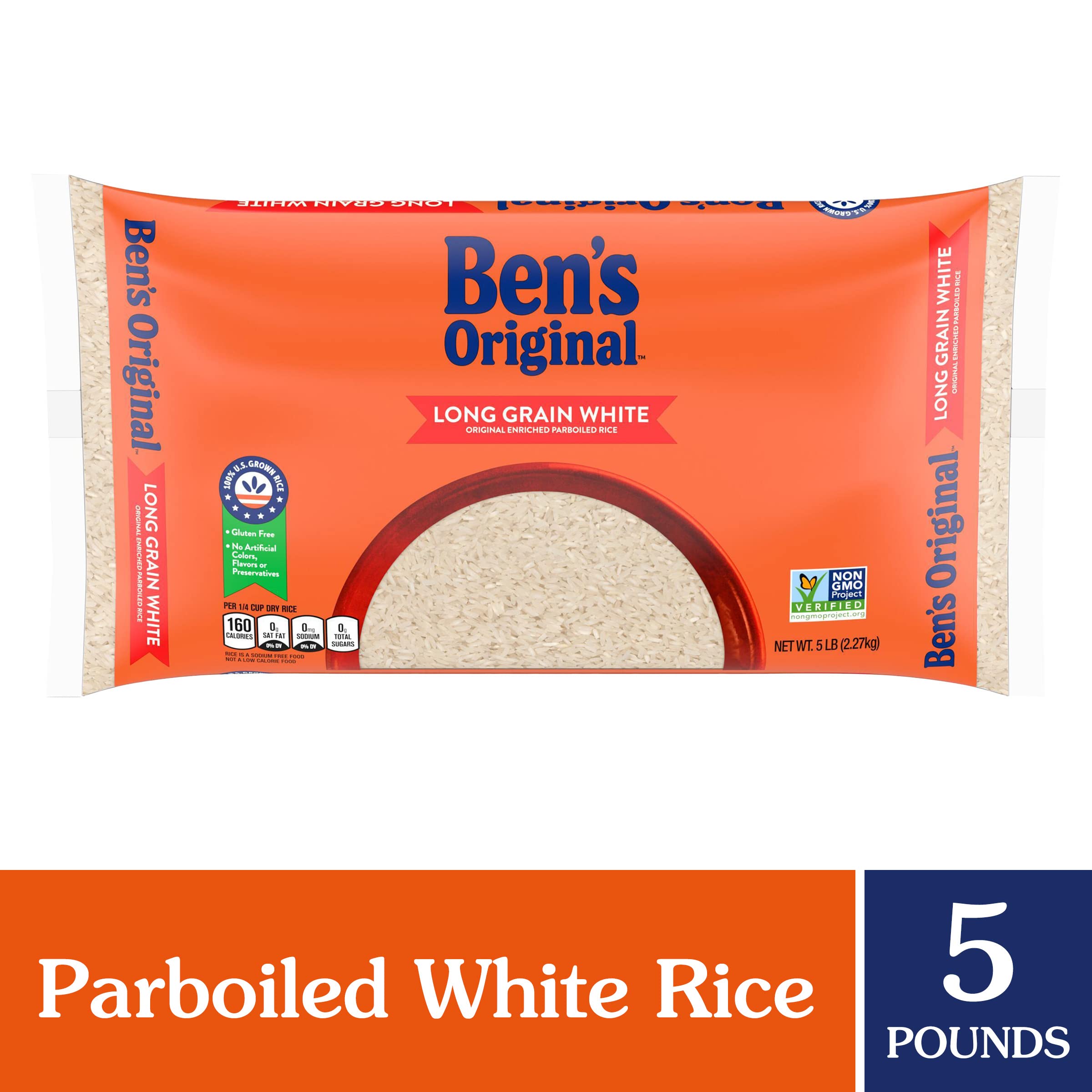 BEN'S ORIGINAL rice in a fresh salad with nuts and vegetables.