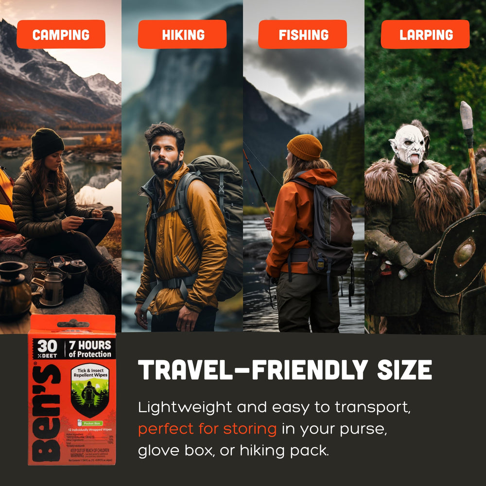 New Hampshire-tested Ben's Tick & Insect Repellent for rugged wilderness use.