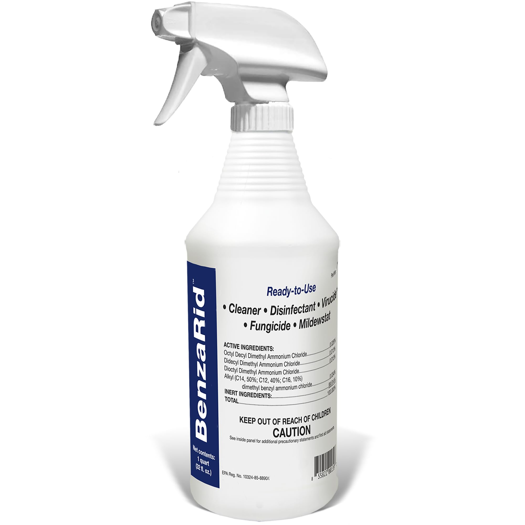 BenzaRid hospital disinfectant spray bottle ready for hard surface disinfection