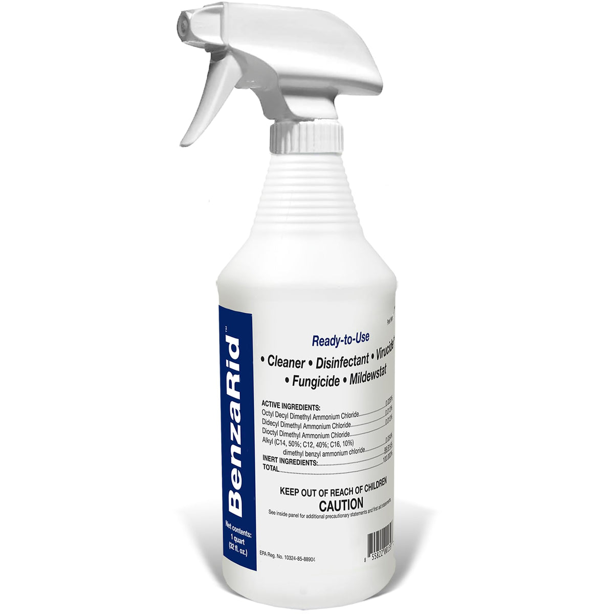 BenzaRid hospital disinfectant spray bottle ready for hard surface disinfection