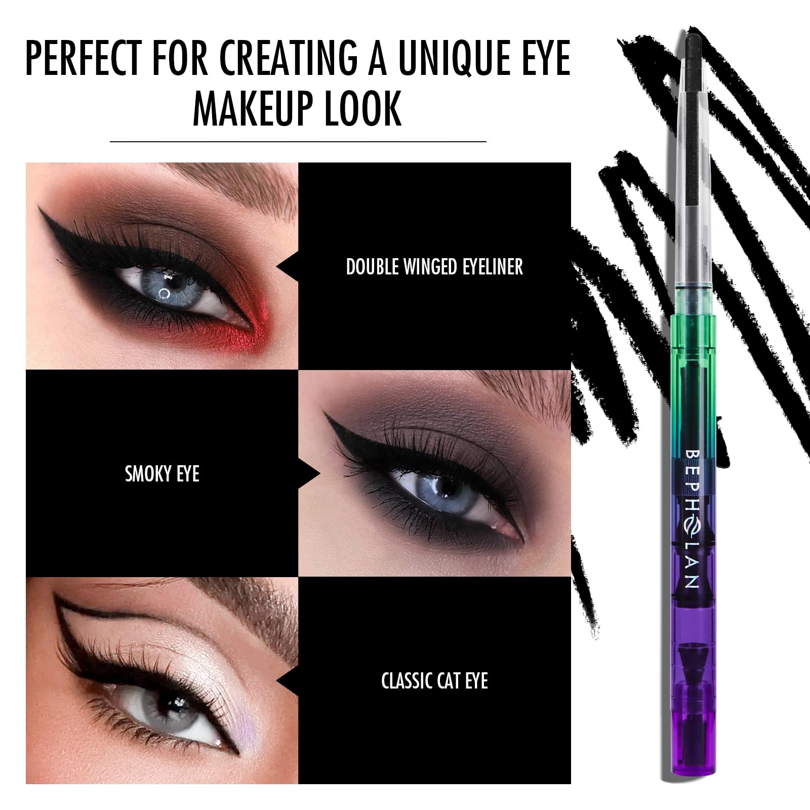 BEPHOLAN black eyeliner creates daily defined eyes with ease