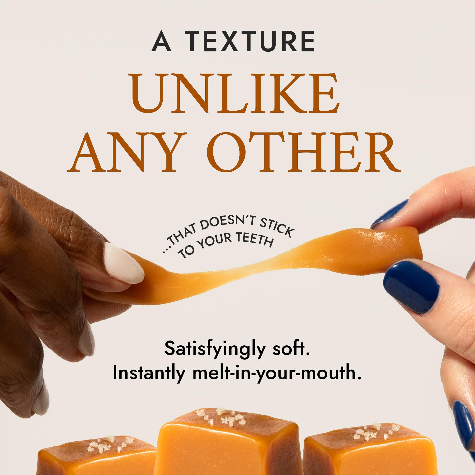 Bequet salted caramel wrappers shown, convenient individually wrapped treats.
