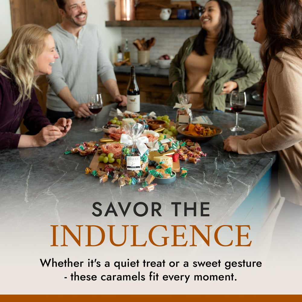 Bequet 3.6-ounce pouch keeps caramels fresh and portable.