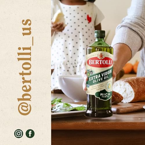 Bertolli olive oil stored in cool, dry pantry to maintain quality.