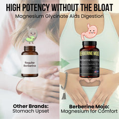 Berberine Mojo cinnamon bottle close-up showing natural cinnamon pairing.