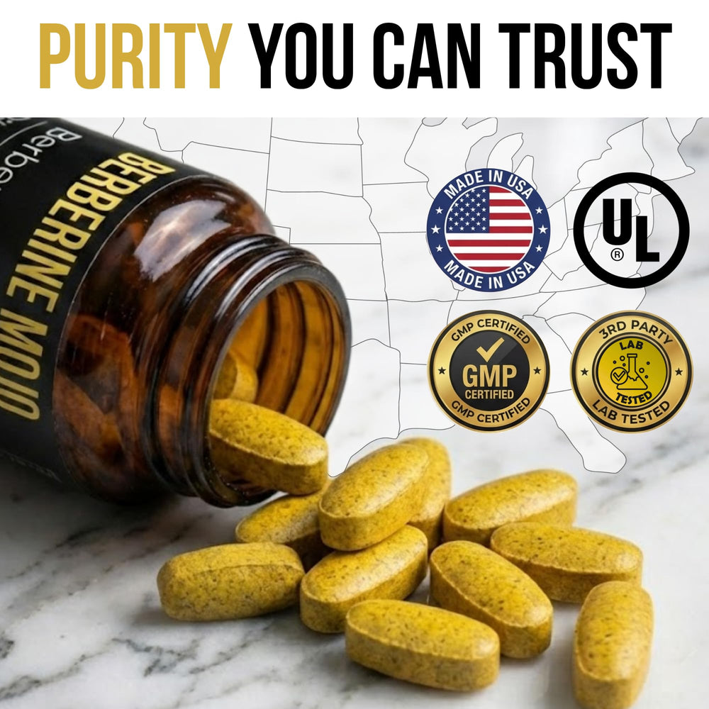 Berberine Mojo packaging features heart-health imagery suggesting metabolic support.
