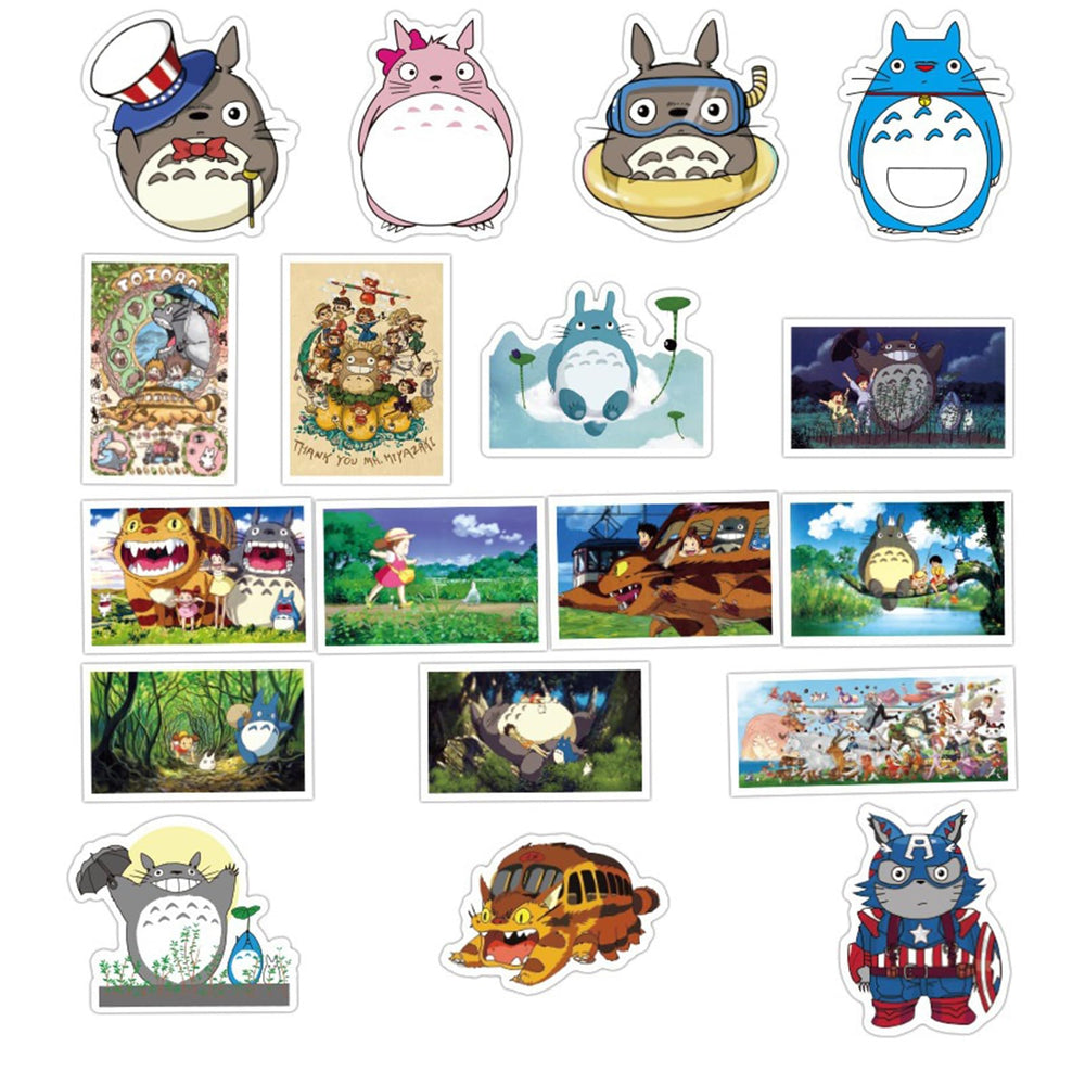 BERFLYTER Totoro stickers on luggage brighten surfaces while resisting scratches.