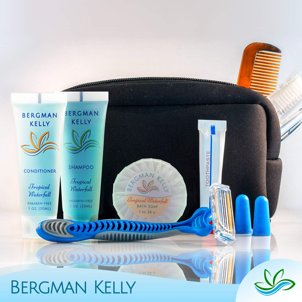 BERGMAN KELLY bulk 100-pack display of travel-size washes