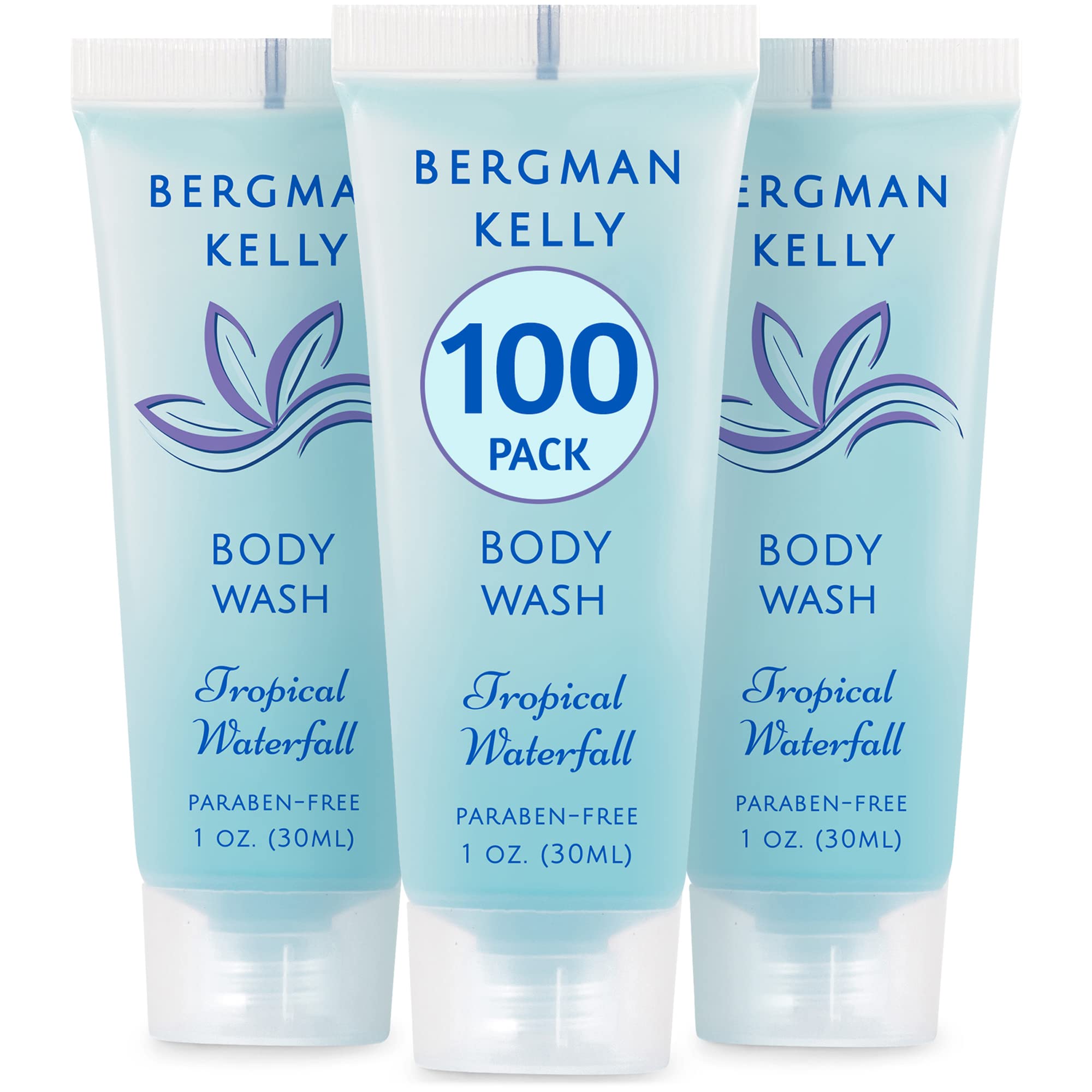BERGMAN KELLY travel-size body wash tube with foil seal for hygiene