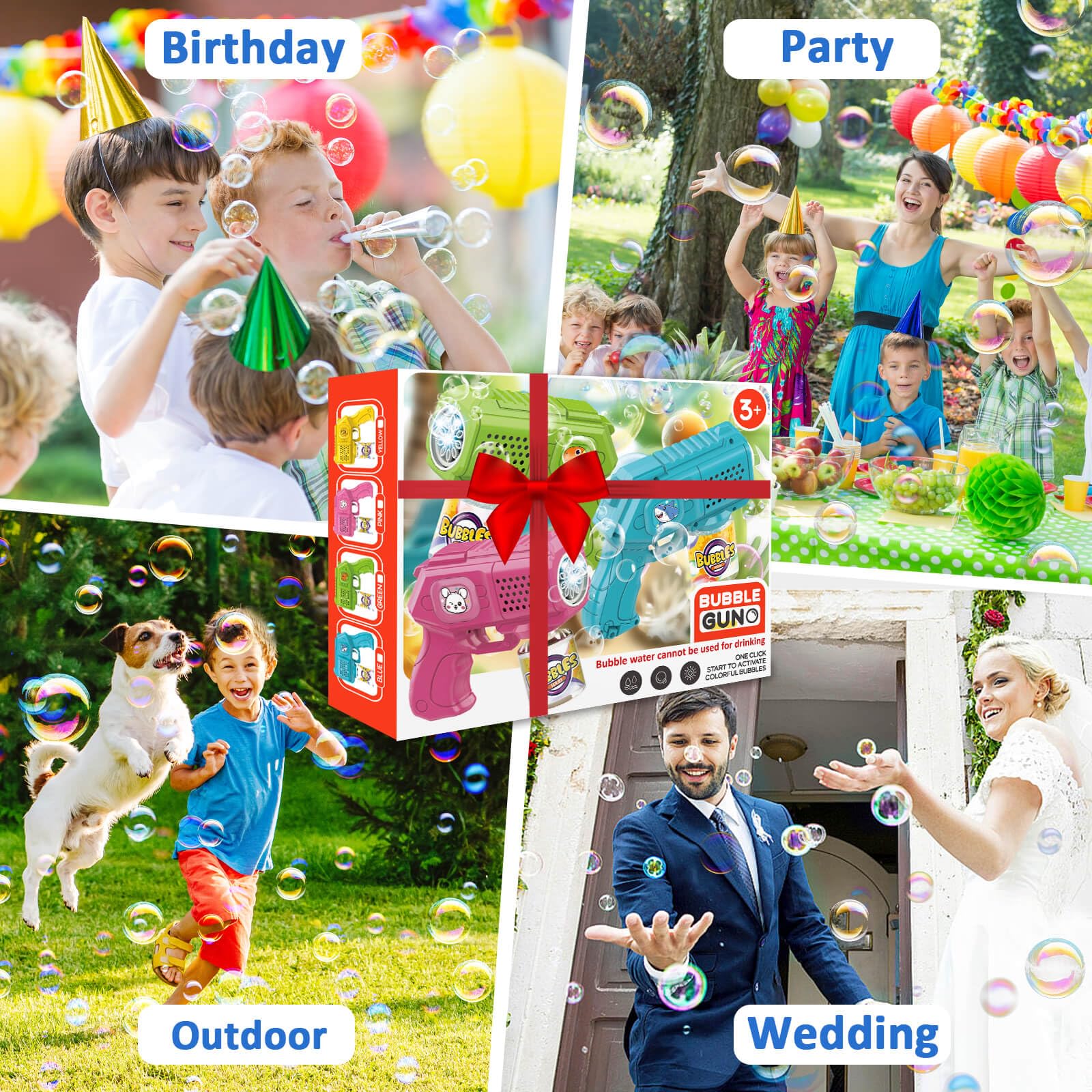 Beria light-up bubbles brighten evening events and weddings