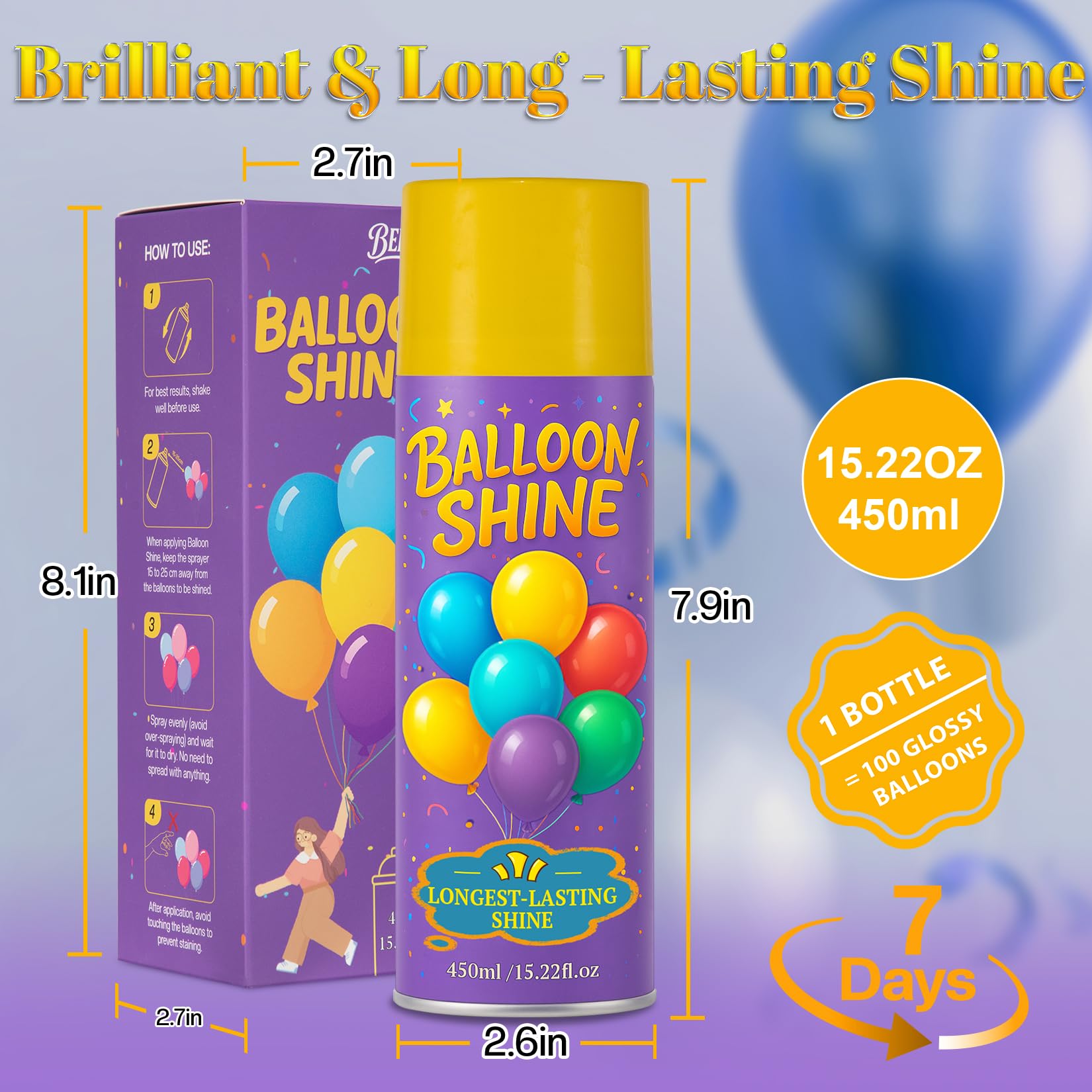 BERIOVE Balloon Shine keeps outdoor decorations glossy longer.