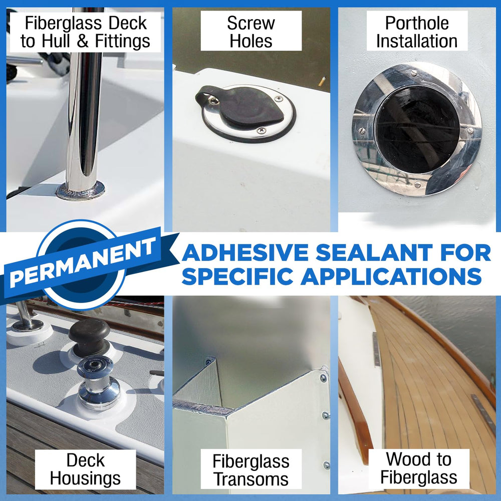 Berkland 5200FC sealant applied to through-hull fittings