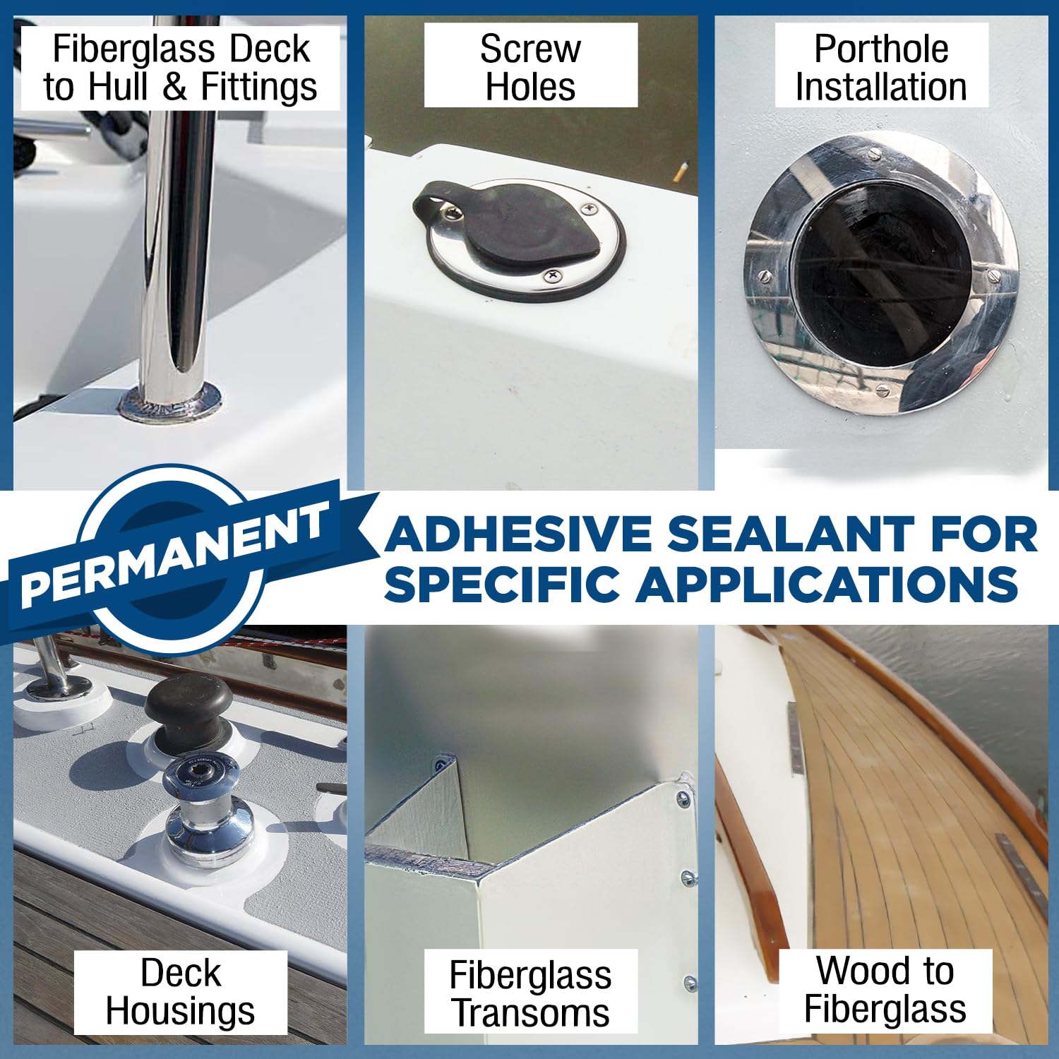 Berkland 5200FC sealing deck fittings for durable weather resistance on marine hardware