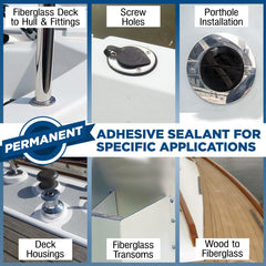 Berkland 5200FC sealing deck fittings for durable weather resistance on marine hardware