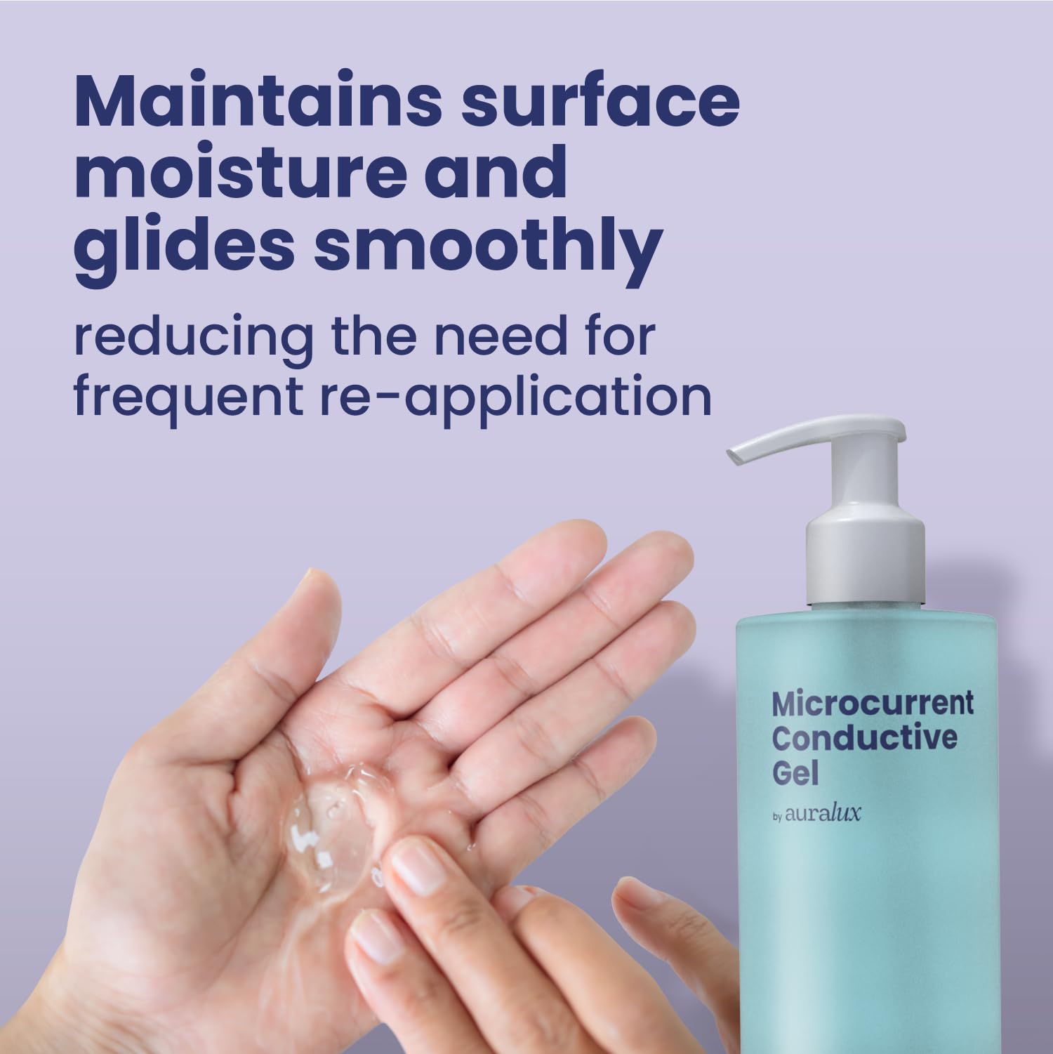 Berkland Auralux Gel 24hr hydration barrier illustrates lasting moisture protection.